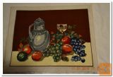GOBELIN"VRČ, KOZAREC - tihožitje 60X47 cm l.1983