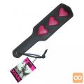 BOUND TO TEASE HEART LEATHER PADDLE