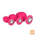 KOMPLET ANALNIH ČEPOV Easytoys With Diamond (pink)