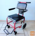 Invalidski toaletni transportni wc voziček, s posodo