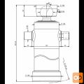 Cilinder teleskopski, 2stopnji, 13t, 695mm, s kroglo 4023S