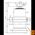 Cilinder teleskopski, 4stopnje, 20t, 970mm, s kroglo 4071S