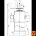 Cilinder teleskopski, 3stopnje, 11t, 893mm, s kroglo 4033S