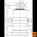 Cilinder teleskopski, 4stopnje, 25t, 1010mm, z luknjo 4080F