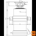 Cilinder teleskopski, 4stopnje, 25t, 1190mm, s kroglo 4081S