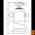 Cilinder teleskopski, 5stopenj, 8t, 1490mm, s kroglo 3094S