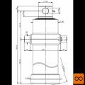 Cilinder teleskopski, 4stopnje, 25t, 2190mm, z luknjo 4084F