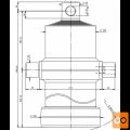 Cilinder teleskopski, 6stopenj, 13t, 1765mm, z luknjo 6021F