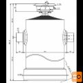 Cilinder teleskopski, 10stopenj, 28t, 4310mm, s kroglo 1056S