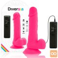 VIBRACIJSKI PENIS Diversia Flexible Pink (20,5 cm)