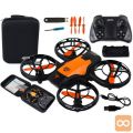 Aku. LED dron za začetnike 12cm oranžen