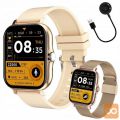 Ak. unisex šport. pametna ura touch 2 pasova Bluetooth zlata