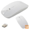 Brezžična WIFI optična miška 1600 DPI bela