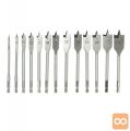 Set HEX 13 ploščatih rezkalnih svedrov za les 6-25mm