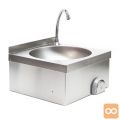 Stenski inox umivalnik z vklopom na koleno + armatura
